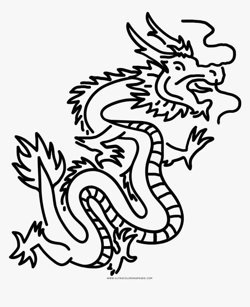 Dragon Coloring Page - Illustration, HD Png Download, Free Download