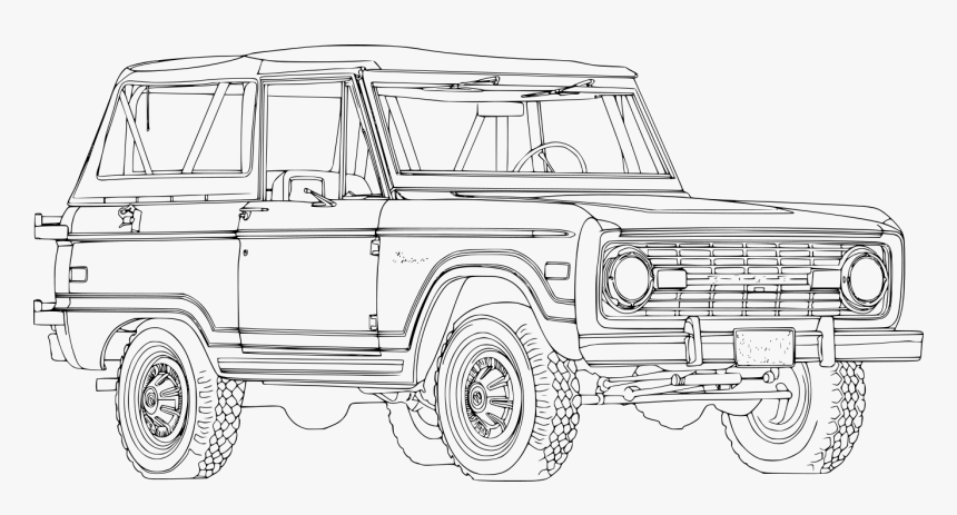 Svg Library Dopravn Prost Edky Omalov Nka Omalovnka - 1973 Ford Bronco Coloring Pages, HD Png Download, Free Download