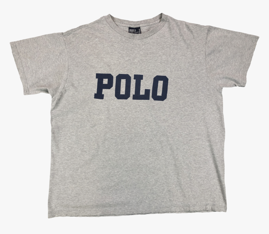 Vintage Polo Ralph Lauren Logo Tee Grey - Active Shirt, HD Png Download, Free Download