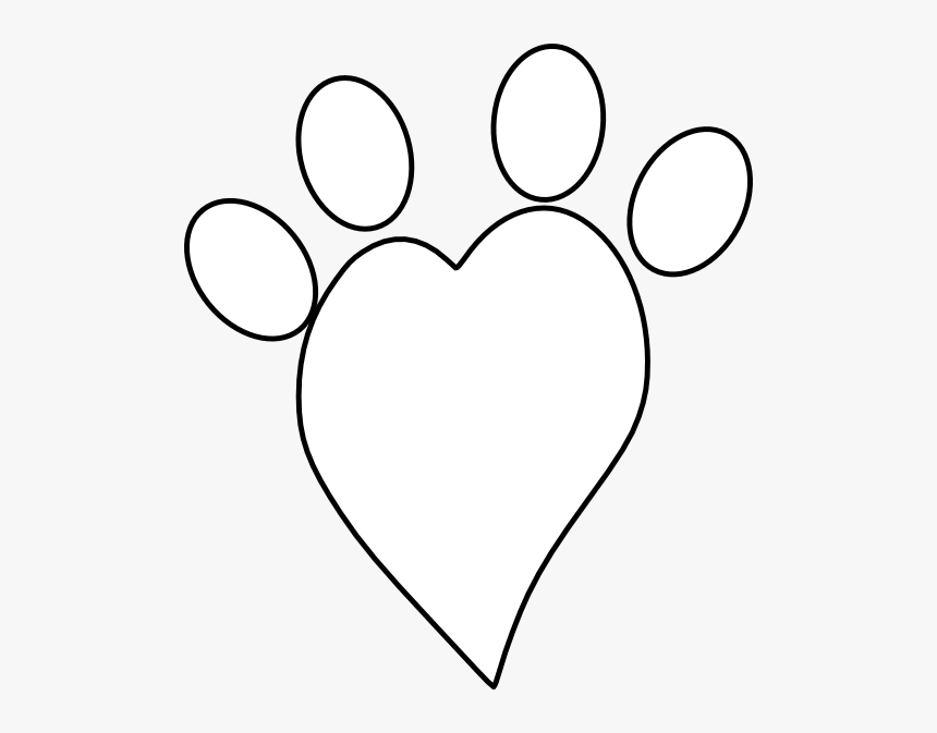 Heart Paw Print Svg Clip Arts - Pawprint Pattern Transparent, HD Png Download, Free Download