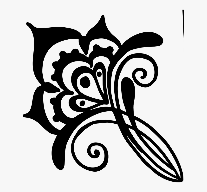 Henna Mehndi Drawing Art - Henna Silhouette, HD Png Download, Free Download