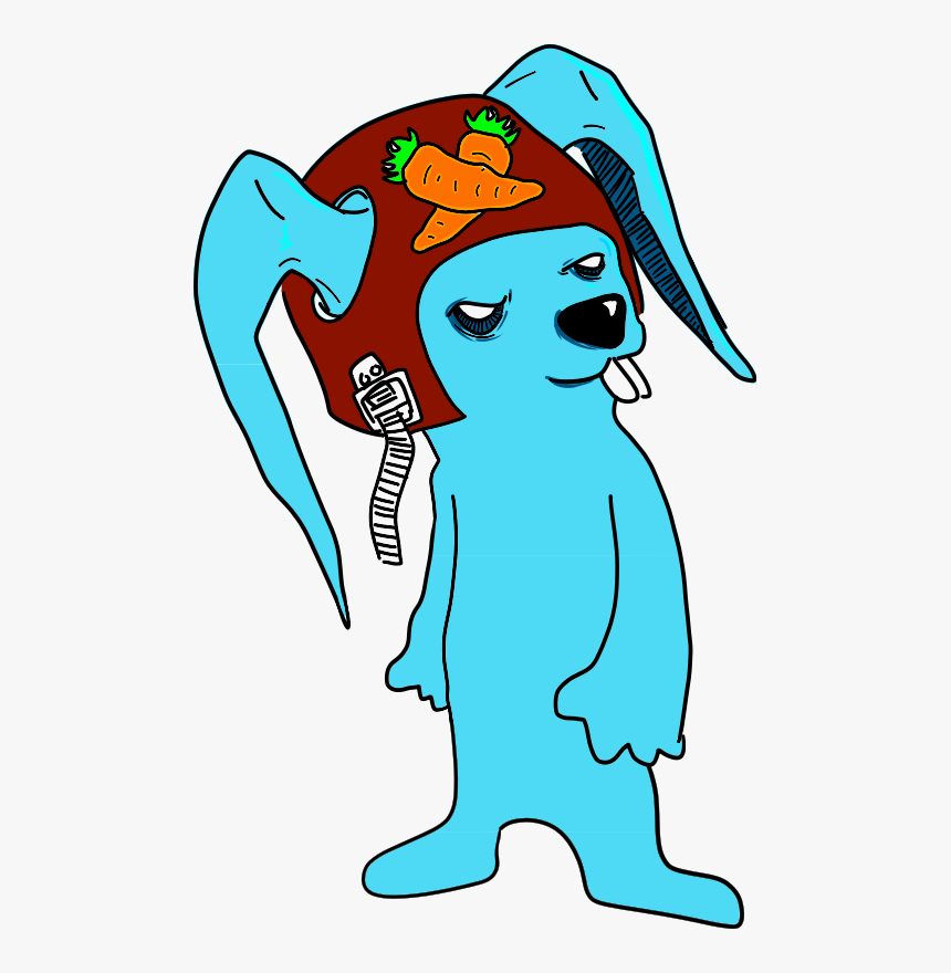 Free Vector Blue Bunny / Conejo Azul - Kelinci Marah Vektor, HD Png Download, Free Download