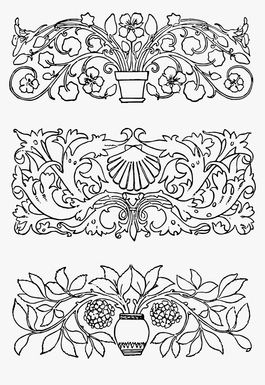 Vintage Decorative Ornaments Png , Png Download - Free Vector Art Ornament, Transparent Png, Free Download