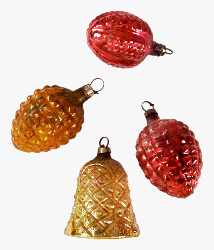 Antique German Embossed Bumpy Glass Christmas Ornaments - German Vintage Glass Christmas Ornaments, HD Png Download, Free Download