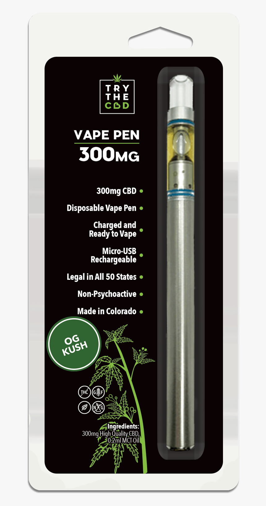 Com Vaping Vape Pens Og Kush 300 Mg Cbd Disposable - Cbd Vape Pens For Anxiety, HD Png Download, Free Download