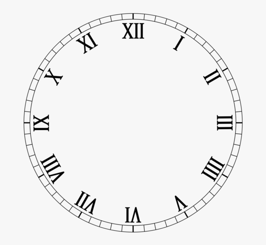 Clock Roman Numerals Number - Wall Clock In Roman, HD Png Download, Free Download