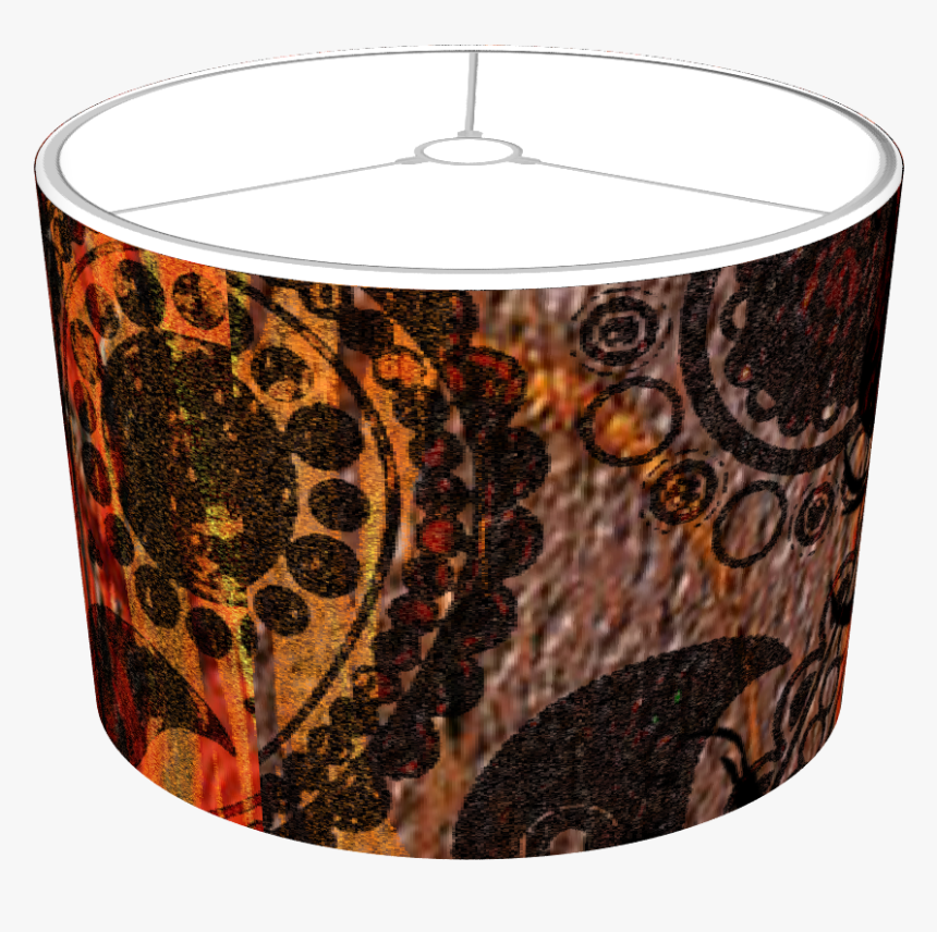 Angry Skull Emerging From Grunge Paisley And Fire - Lampshade, HD Png Download, Free Download