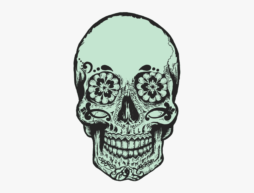 Day Of The Dead Skull Transparent, HD Png Download, Free Download