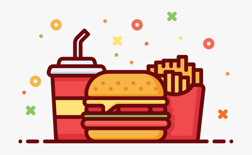 Burger And Fries Icon, HD Png Download, Free Download