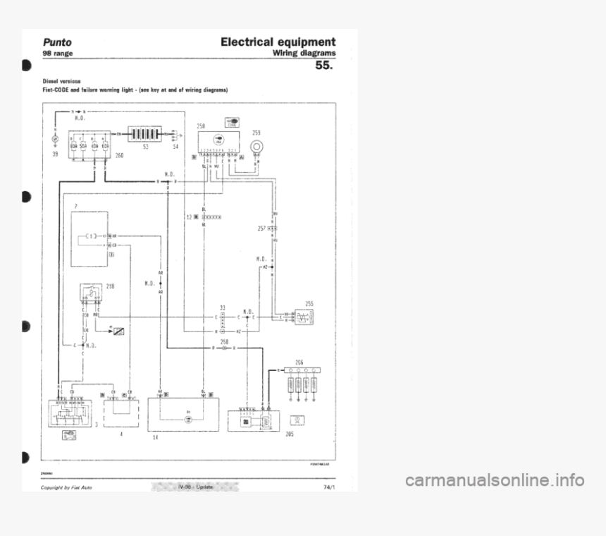 Fiat Punto 1998 176 1 Wiring Diagrams, Fiat Punto Wiring Diagram Pdf