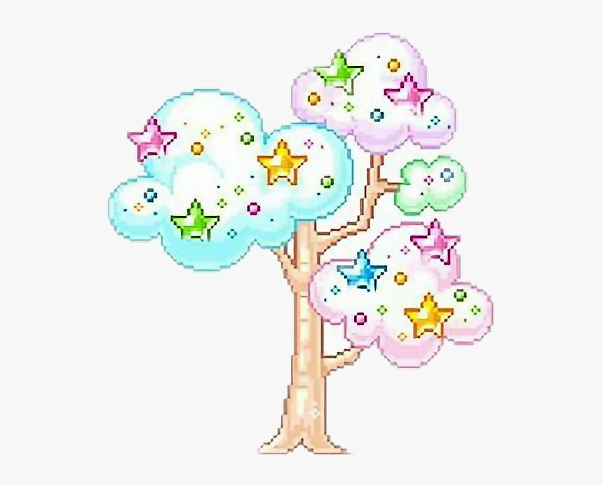 #pixel #kawaii #tree #pastel - Heart Transparent Pixel Gif, HD Png Download, Free Download