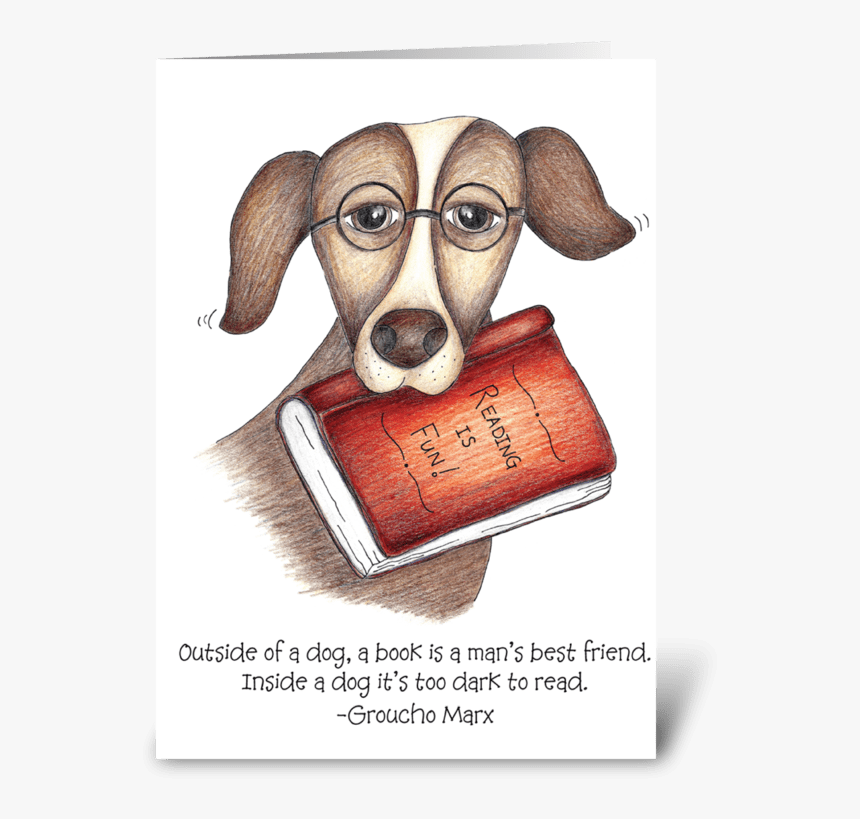 Reading Is Fun Greeting Card - Dachshund, HD Png Download, Free Download