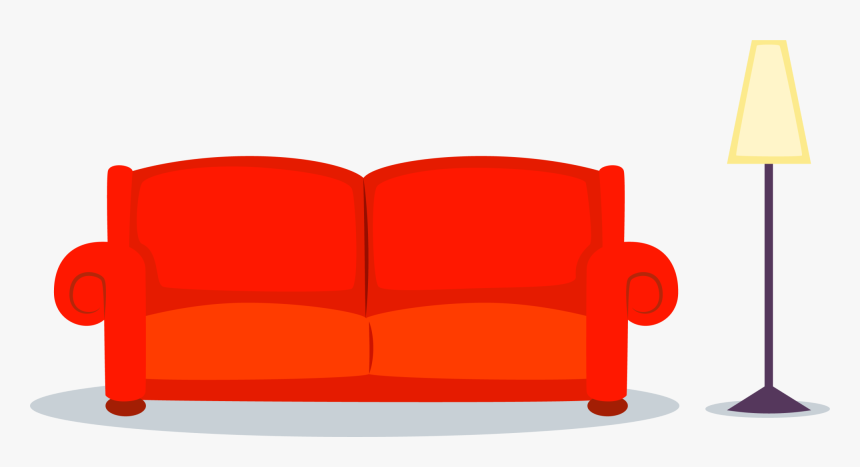 Sofa Cartoon Wiado Red Clipart , Png Download - Cartoon Couch Png, Transparent Png, Free Download