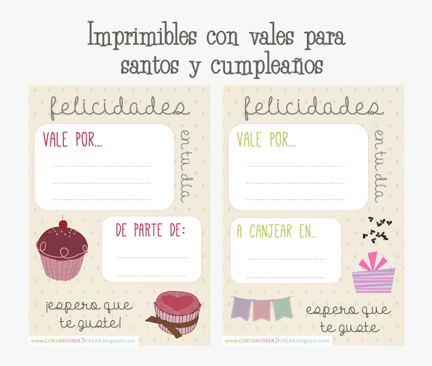 Stunning Imprimibles Vales Cumpleaos With Para Regalar - Vale De Regalo De Cumpleaños, HD Png Download, Free Download