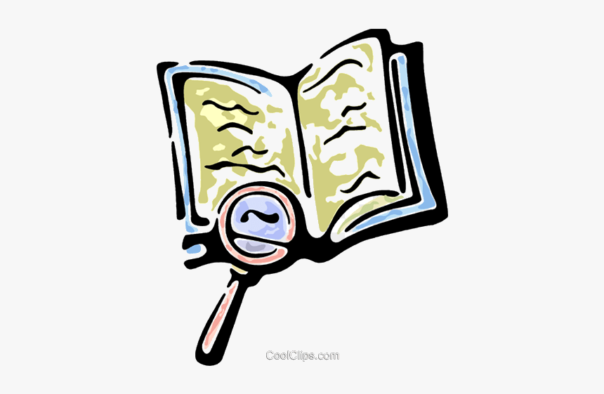 Magnifying Glass X And Book Royalty Free Vector Clip, HD Png Download, Free Download