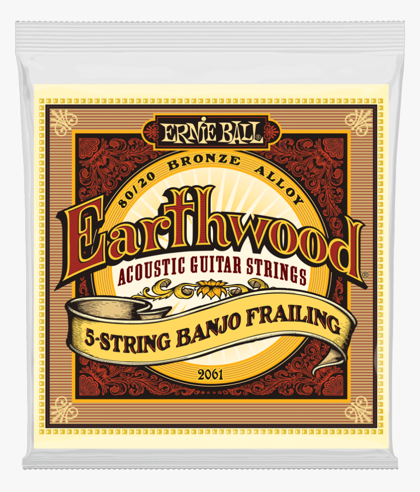 Earthwood 5 String Banjo Frailing Loop End 80/20 Bronze - Ernie Ball Mandolin Strings, HD Png Download, Free Download