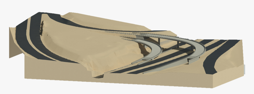 Curved Road Png -curved Road Png, Transparent Png - Concrete Bridge, Png Download, Free Download