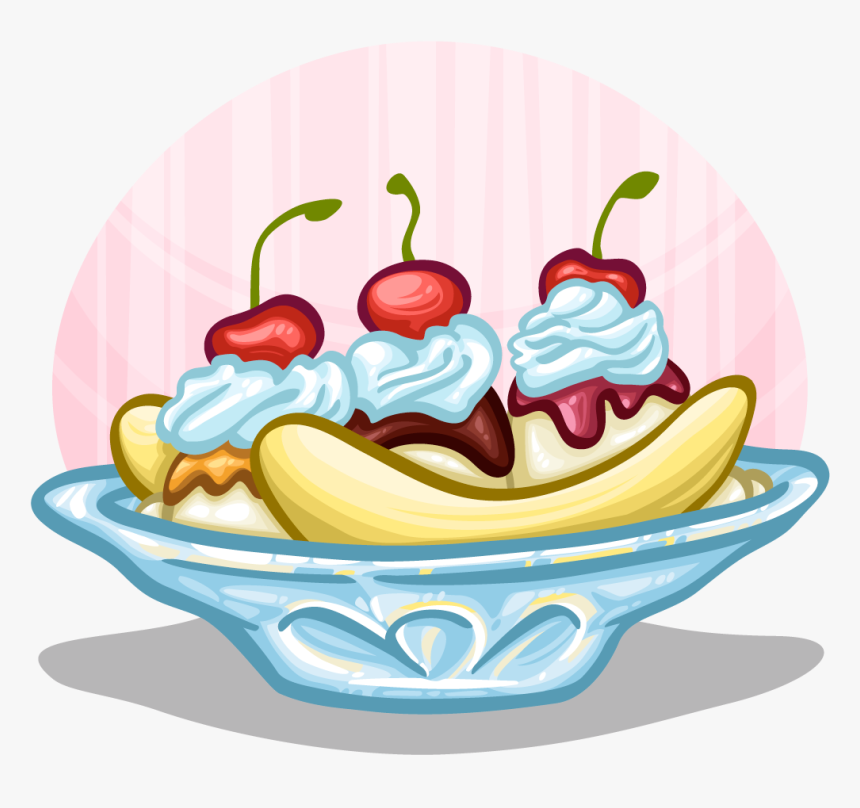 Banana Split Cartoon Png, Transparent Png , Png Download - Transparent Background Banana Split Ice Cream Clipart, Png Download, Free Download