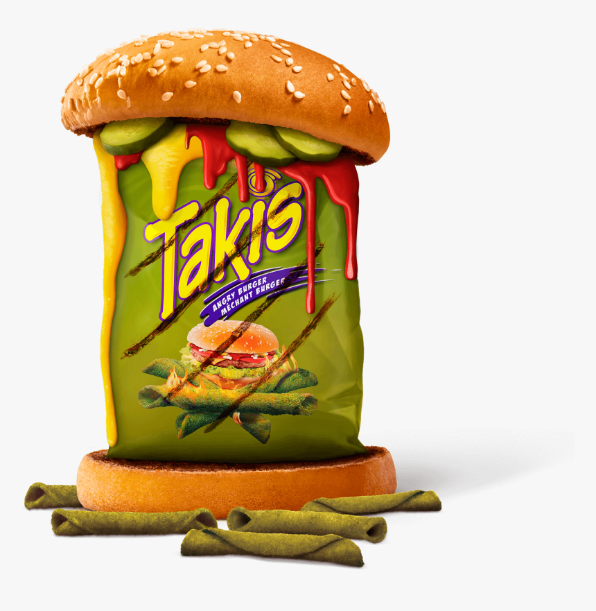 Takis Png -takis Bag Angry Burger Flavor - Taki Burger Flavor, Transparent Png, Free Download