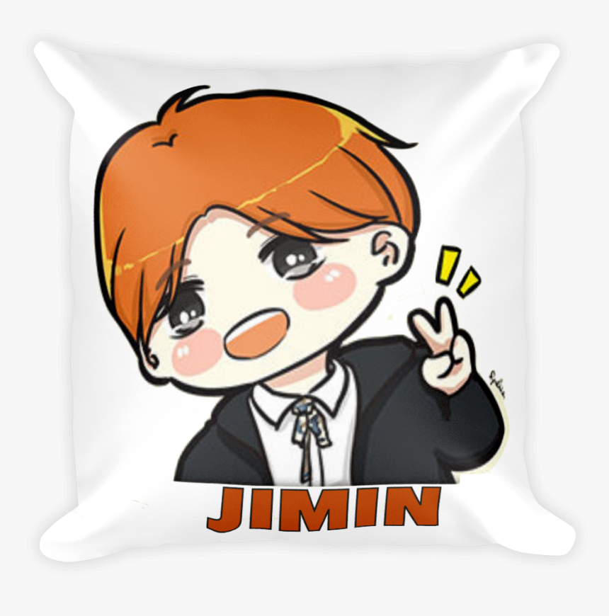 Bts Jimin Square Pillow - Jimin Bts Cartoon, HD Png Download, Free Download