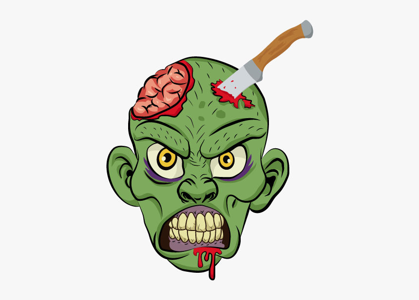 Oozer Halloween Vector Skull Creepy Illustrative Zombie - Creepy Zombie Clip Art, HD Png Download, Free Download