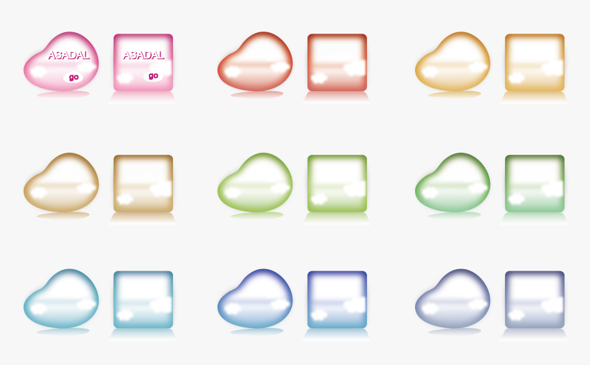 Gradient Button Png Picture - Ivory, Transparent Png, Free Download