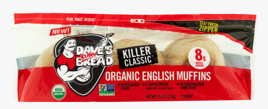 Killer Classic - Dave's Killer Bread Organic English Muffins, HD Png Download, Free Download