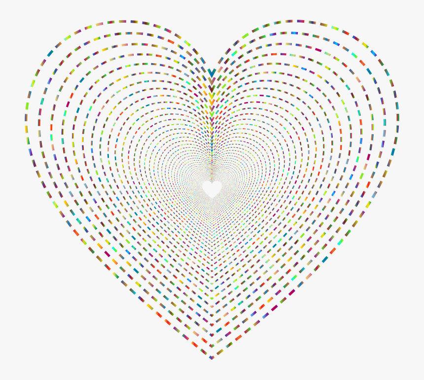 Dashed Line Art Heart Tunnel 2 No Background - Dashed Line Art, HD Png Download, Free Download