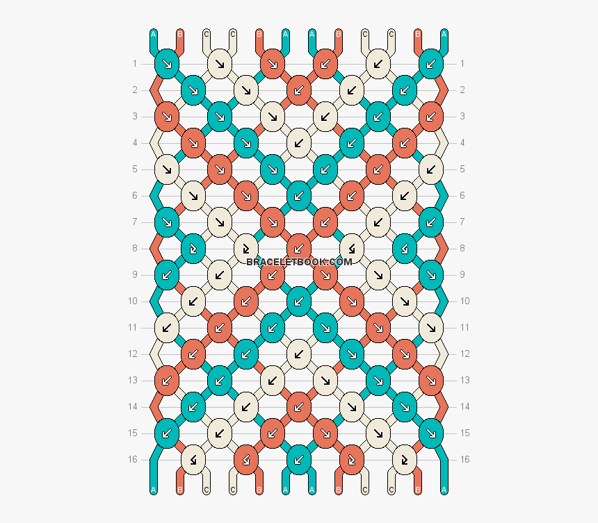 Normal Pattern - Friendship Bracelet Pattern Diagrams, HD Png Download, Free Download