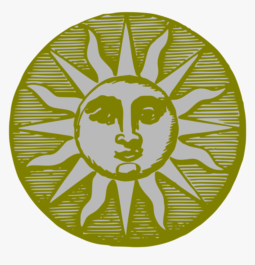 This Free Icons Png Design Of Sun Vintage - Sun With Realistic Face, Transparent Png, Free Download