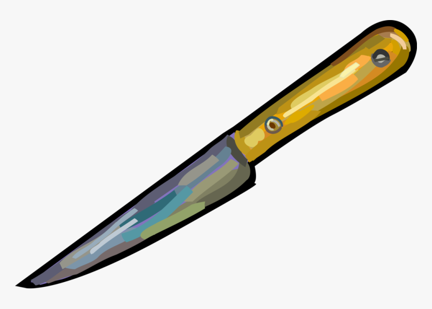 Vector Illustration Of Kitchen Paring Knife All-purpose - Knife Clip Art, HD Png Download, Free Download