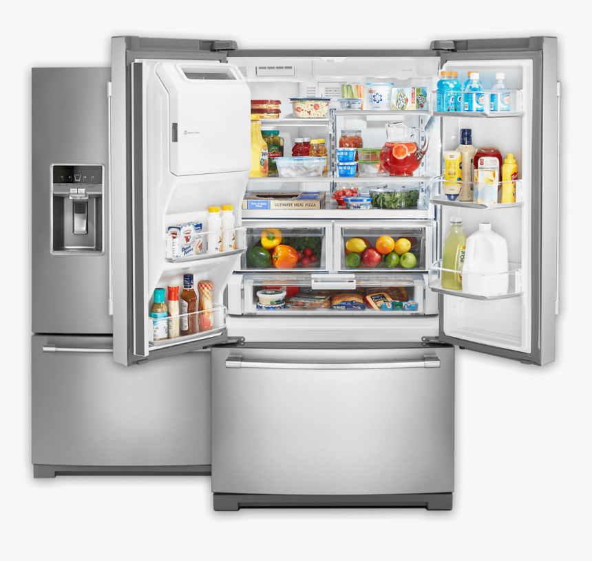 Maytag French Door Refrigerator With Doors Open And - Maytag Mft2772hez, HD Png Download, Free Download