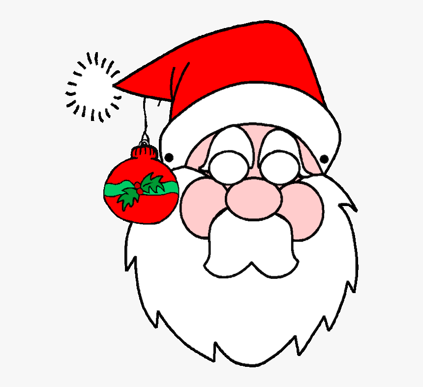 Clipart Santa Mask - Printable Christmas Santa Claus, HD Png Download, Free Download