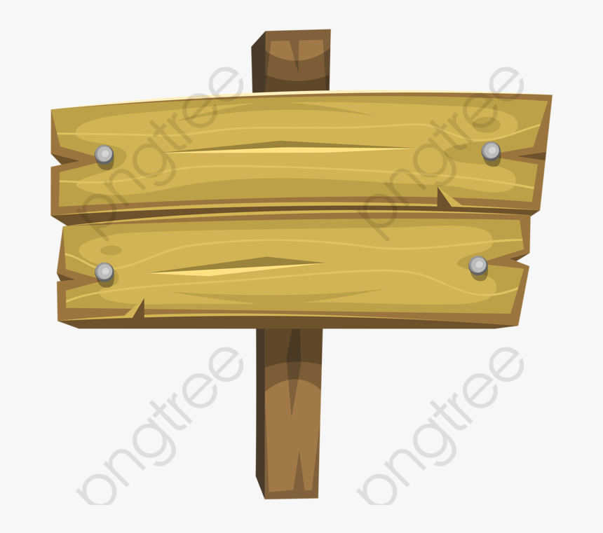 Nail Clipart Wood - Wood Sign Cartoon Png, Transparent Png, Free Download