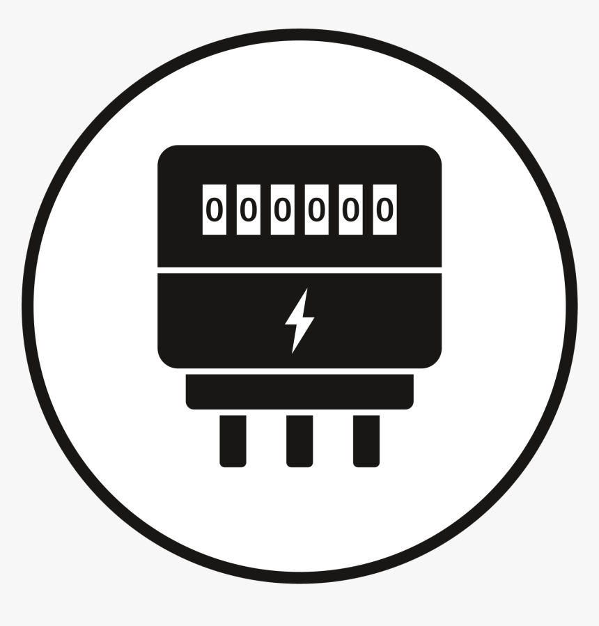 Meter Maintenance And Installation Services - Electrical Energy Meter Symbol, HD Png Download, Free Download
