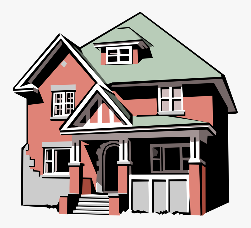 Transparent Home Vector Png - Two Storey House Clipart, Png Download, Free Download