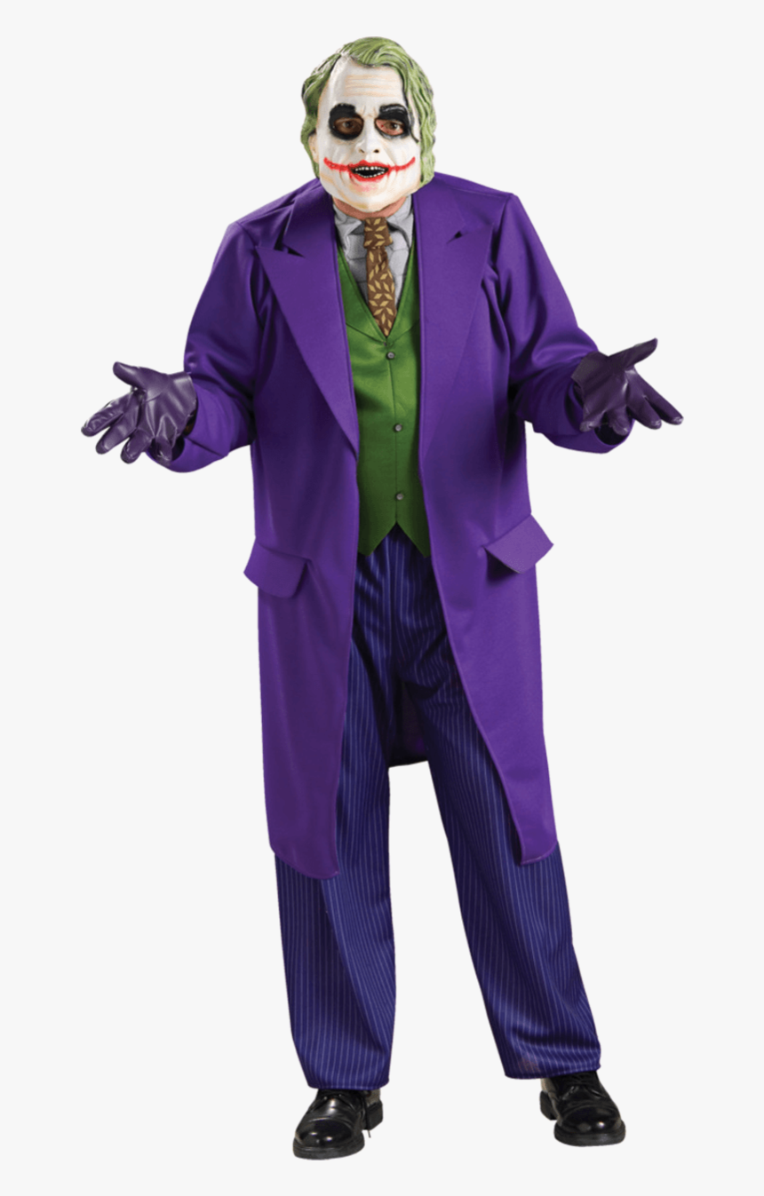 Joker Face Paint Png -joker Costume, Hd Png Download - Adult Joker Costume, Transparent Png, Free Download