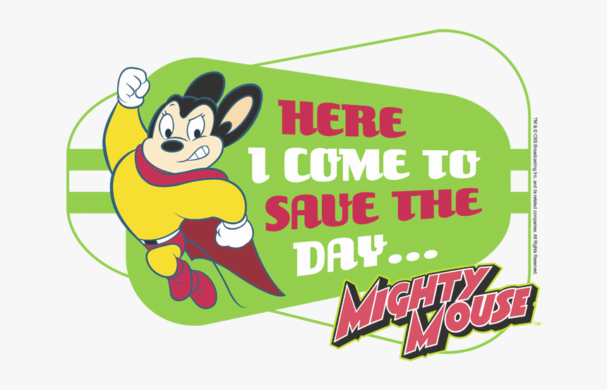 Mighty Mouse Here I Come Youth T Shirt - Cartoon, HD Png Download, Free Download