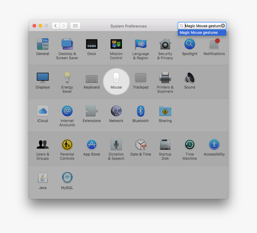 Mouse Gestures Setting In System Preference - Mac Os X Preferences, HD Png Download, Free Download