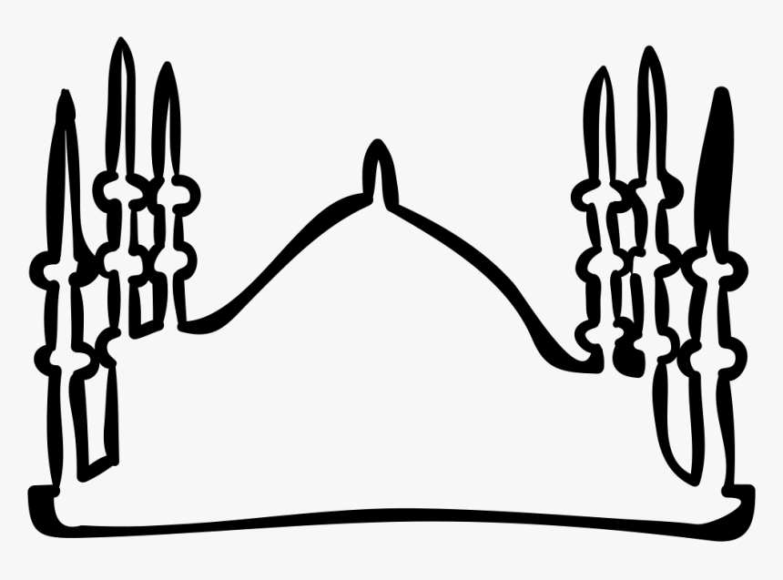 Mosque Religious Oriental Hand Drawn Outlined Building - Icon, HD Png Download, Free Download