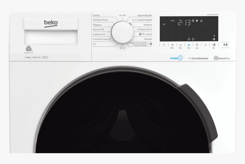 8 Kg 1400 Rpm Lavadora De Libre Instalación Wta 8716 - Washing Machine, HD Png Download, Free Download