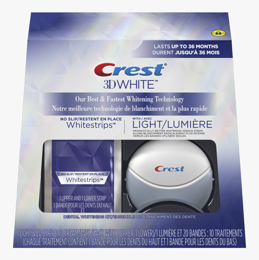 Crest Whitestrips - Crest White Strips With Light, HD Png Download, Free Download