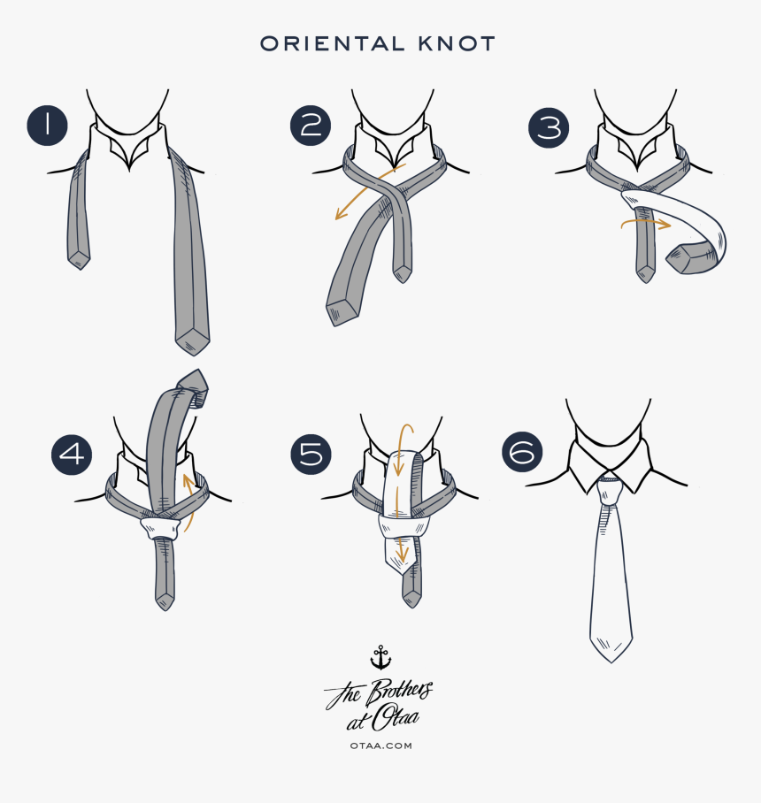 How To Tie An Oriental Knot - Tie A Tie Oriental Knot, HD Png Download, Free Download