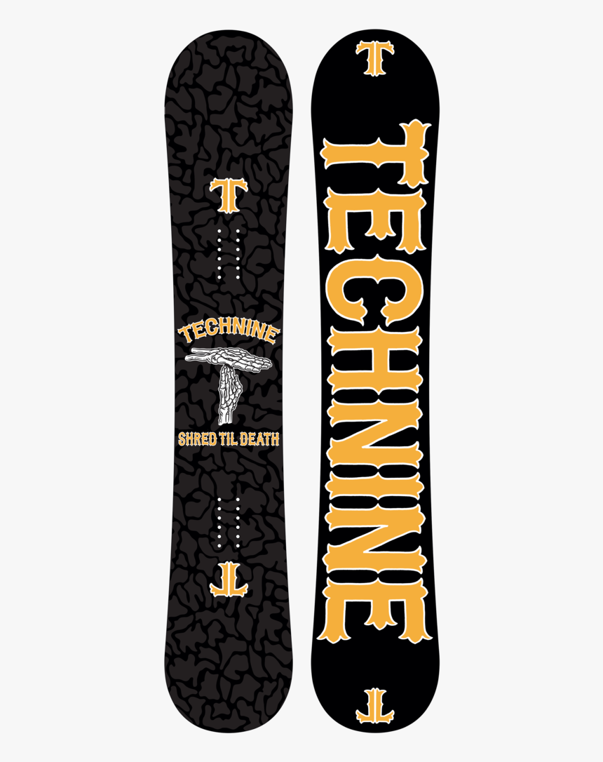 D Shred Til Death Snowboard Og Black F19 - Snowboard, HD Png Download, Free Download