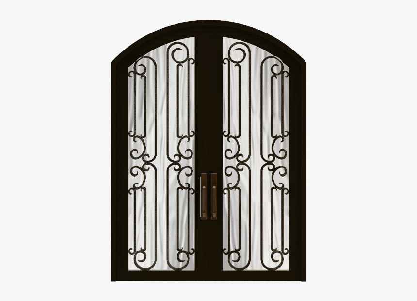Entry Modern Design Arch Top Wrought Iron Door - Arch Iron Door Design, HD Png Download, Free Download