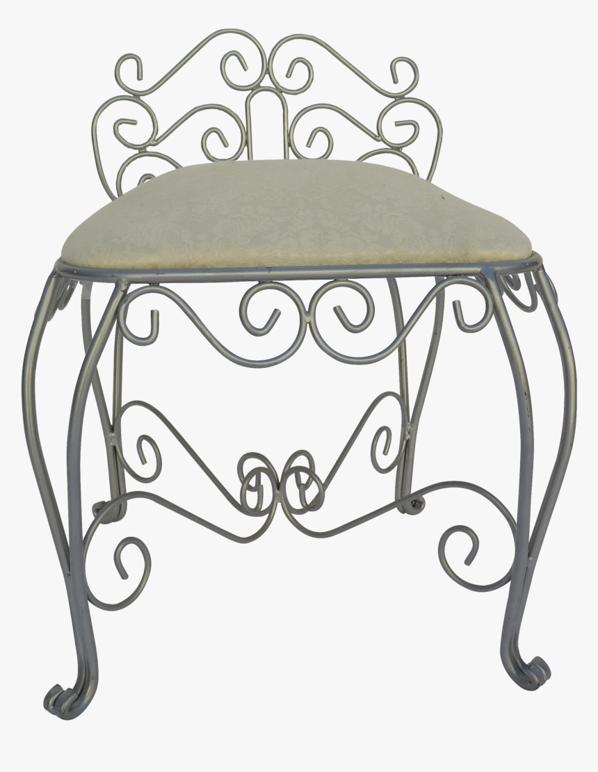 Wrought Iron Vanity Chair - Coffee Table, HD Png Download, Free Download