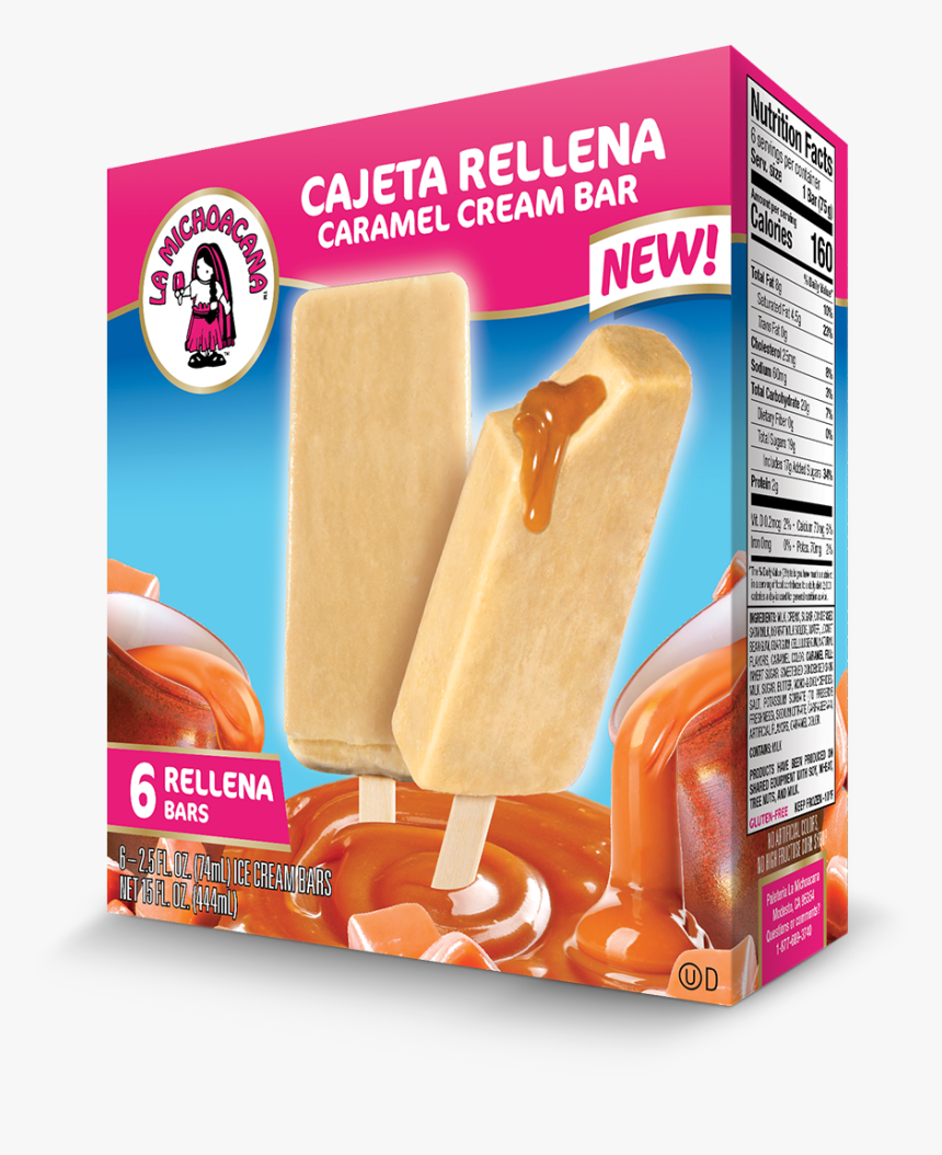 Cajeta Rellena / Caramel Cream Bar - La Michoacana Paletas, HD Png Download, Free Download
