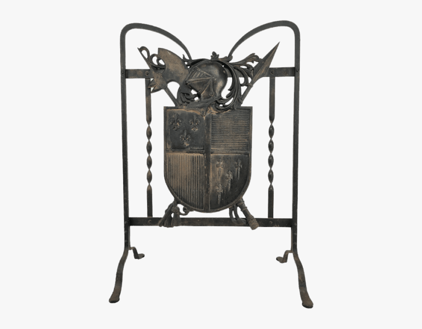 Vintage Wrought Iron English Fire Screen - Chair, HD Png Download, Free Download