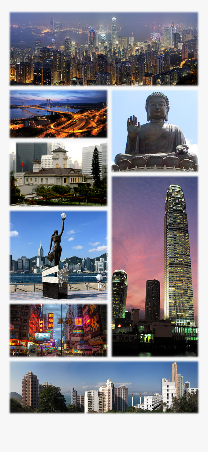 Te-collage Hong Kong - Hong Kong Photo Collage, HD Png Download, Free Download