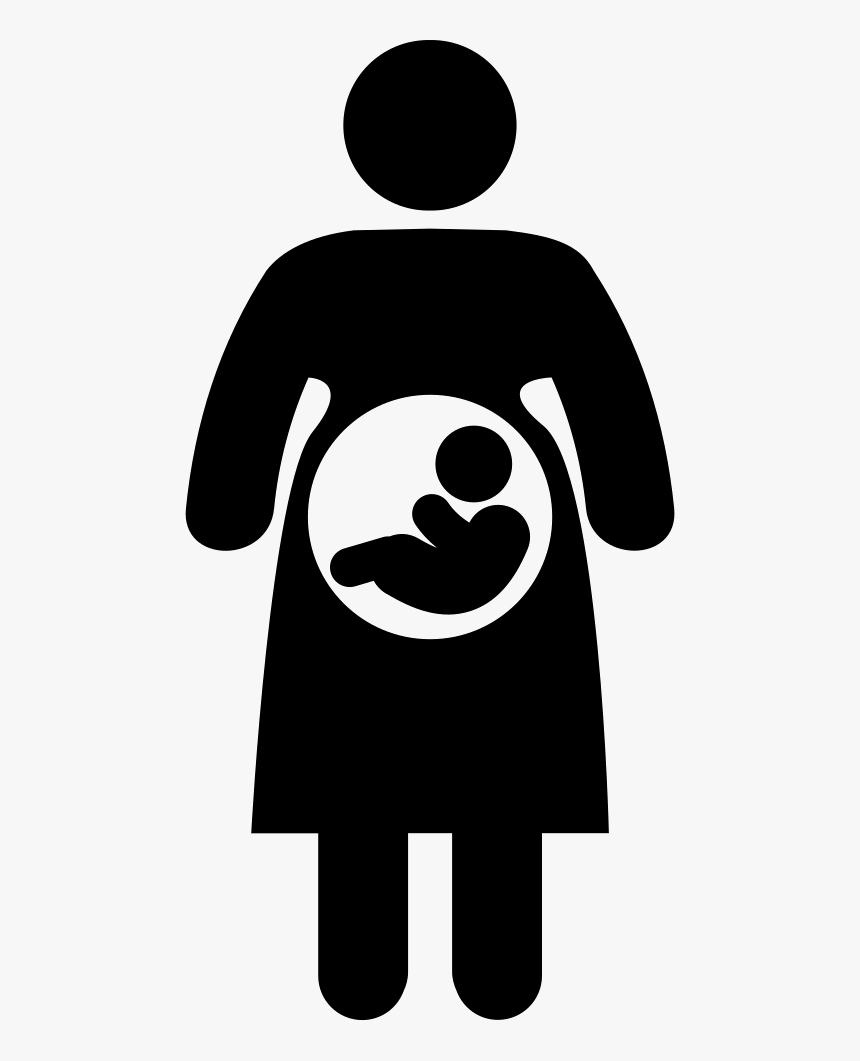 Pregnant Woman And Fetus - Pregnant Woman Icon Png, Transparent Png, Free Download